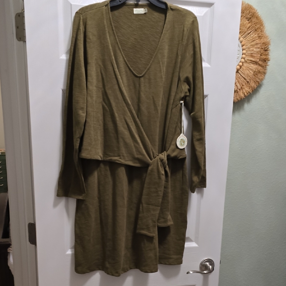 Spartina 449 Olive Green Wrap Dress